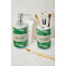 Tropical Leaves #2 Ceramic Bathroom Accessories - LIFESTYLE (toothbrush holder & soap dispenser)