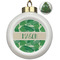 Tropical Leaves 2 Ceramic Christmas Ornament - Xmas Tree (Front View)