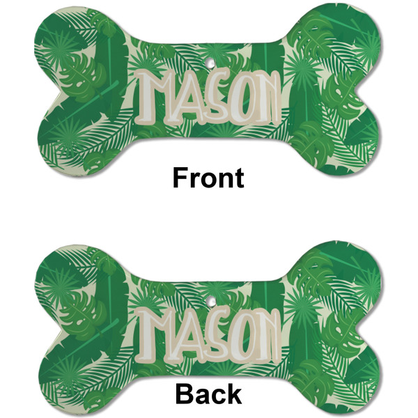 Tropical Leaves #2 Ceramic Flat Ornament - Bone Front & Back (APPROVAL)