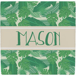 Tropical Leaves #2 Ceramic Tile Hot Pad w/ Name or Text