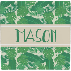 Tropical Leaves #2 Ceramic Tile Hot Pad w/ Name or Text