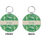 Tropical Leaves 2 Circle Keychain (Front + Back)