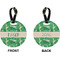 Tropical Leaves 2 Circle Luggage Tag (Front + Back)