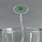Tropical Leaves #2 Clear Plastic 7" Stir Stick - Oval - Main