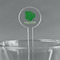 Tropical Leaves #2 7" Round Plastic Stir Sticks - Clear (Personalized)
