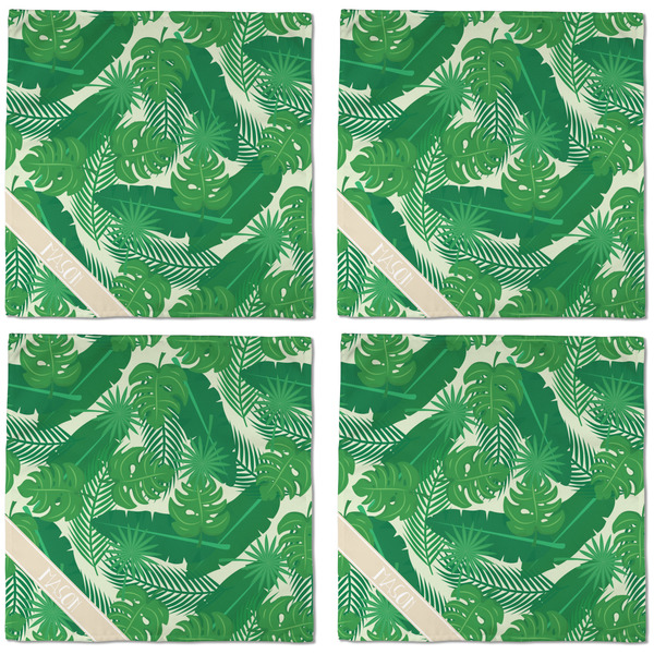 Tropical Leaves 2 Cloth Napkins - Personalized Dinner (APPROVAL) Set of 4