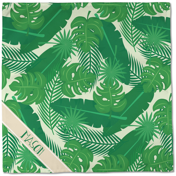 Tropical Leaves 2 Cloth Napkins - Personalized Dinner (Full Open)