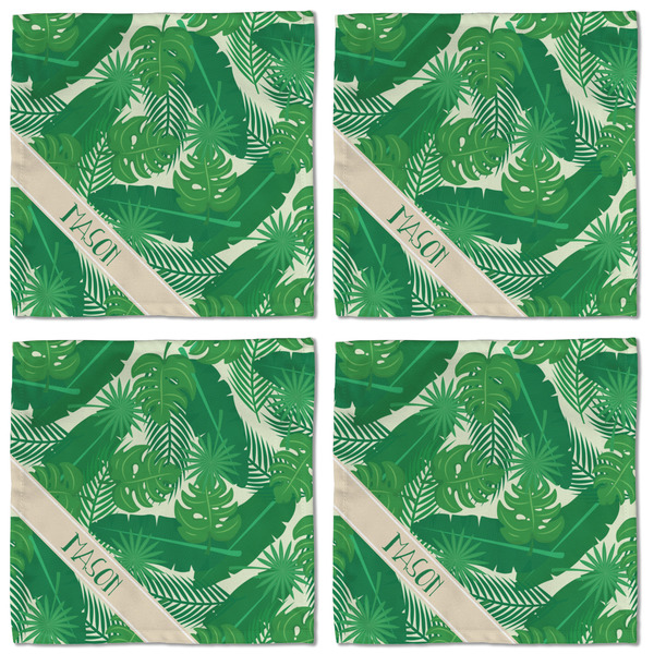 Tropical Leaves 2 Cloth Napkins - Personalized Lunch (APPROVAL) Set of 4