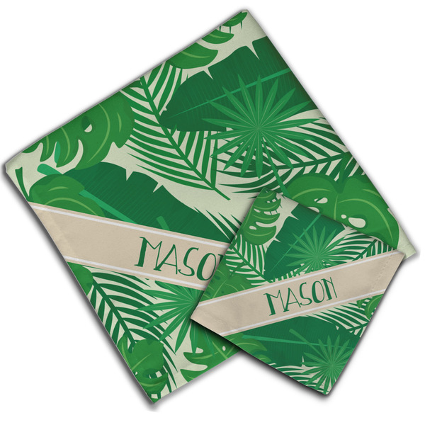 Tropical Leaves 2 Cloth Napkins - Personalized Lunch & Dinner (PARENT MAIN)