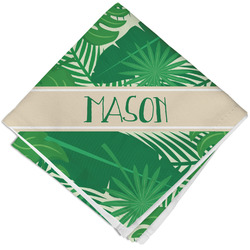 Tropical Leaves #2 Cloth Cocktail Napkin - Single w/ Name or Text