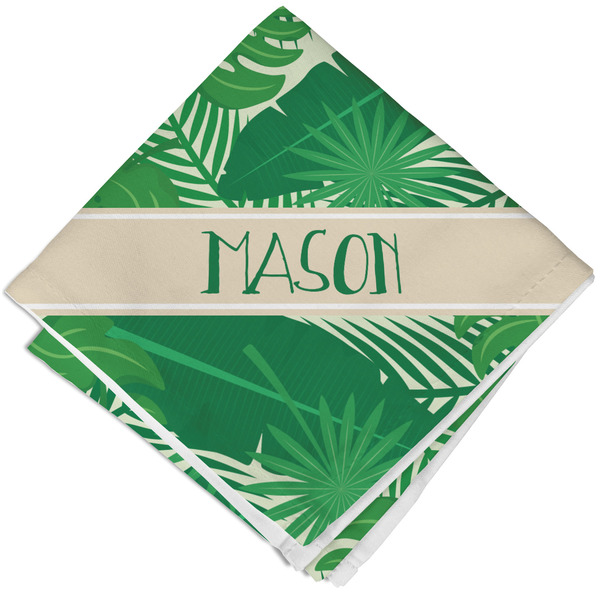 Custom Tropical Leaves #2 Cloth Napkin w/ Name or Text