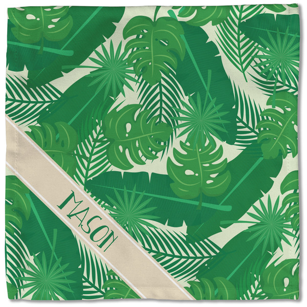 Tropical Leaves 2 Cloth Napkins - Personalized Lunch (Single Full Open)