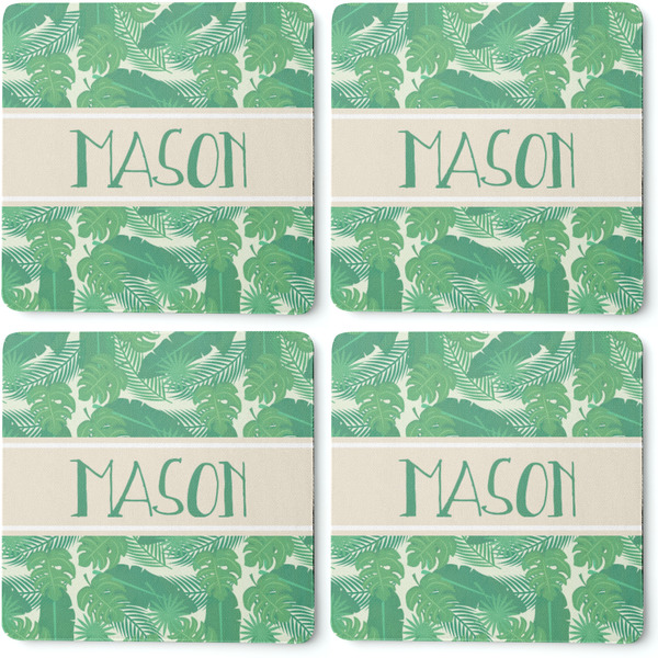 Tropical Leaves 2 Coaster Rubber Back - Apvl
