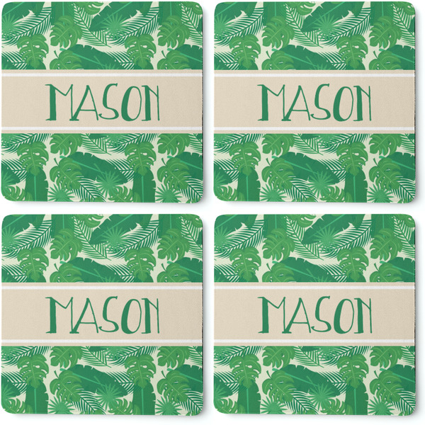Tropical Leaves 2 Coaster Rubber Back - Apvl