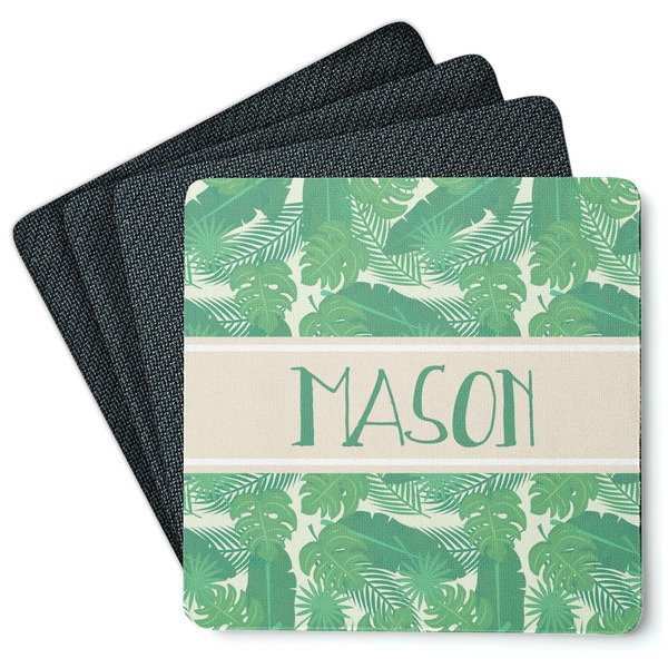 Tropical Leaves 2 Coaster Rubber Back - Main
