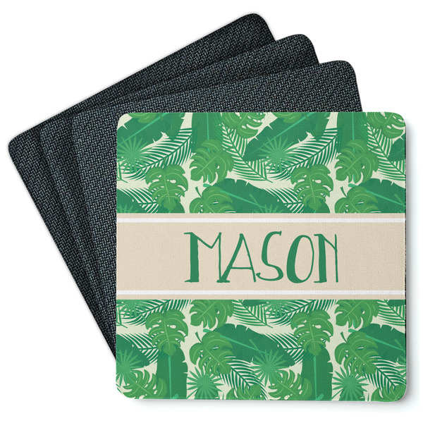 Tropical Leaves 2 Coaster Rubber Back - Main