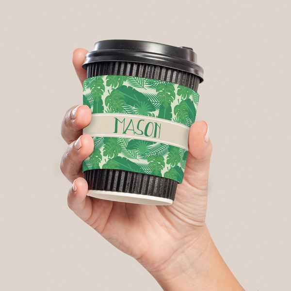 Tropical Leaves #2 Coffee Cup Sleeve - LIFESTYLE