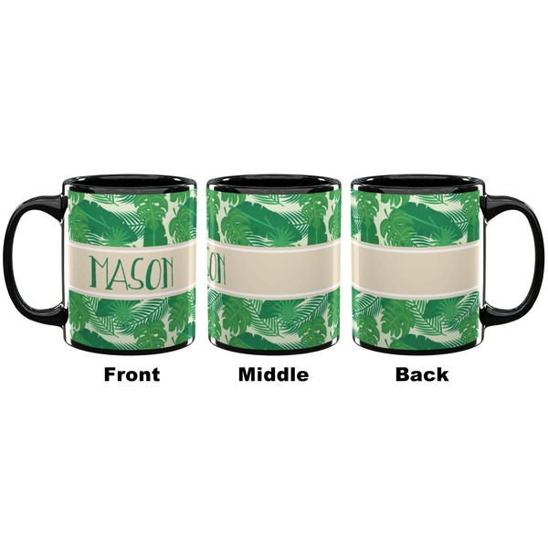 Tropical Leaves #2 Coffee Mug - 11 oz - Black APPROVAL