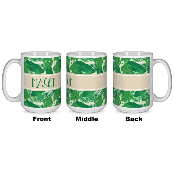 Tropical Leaves #2 Coffee Mug - 15 oz - White APPROVAL