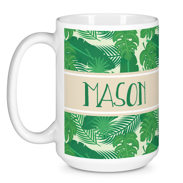 Tropical Leaves #2 Coffee Mug - 15 oz - White