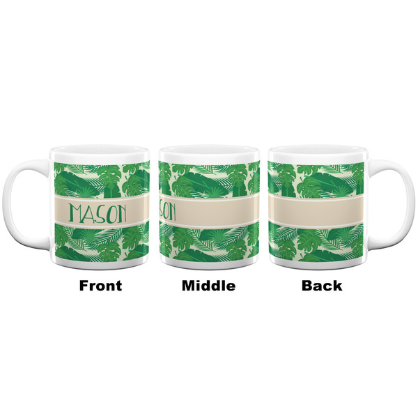 Tropical Leaves #2 Coffee Mug - 20 oz - White APPROVAL