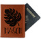 Tropical Leaves #2 Passport Holder - Faux Leather (Personalized)
