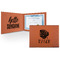 Tropical Leaves 2 Cognac Leatherette Diploma / Certificate Holders - Front and Inside - Main