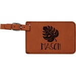 Tropical Leaves #2 Leatherette Luggage Tag (Personalized)