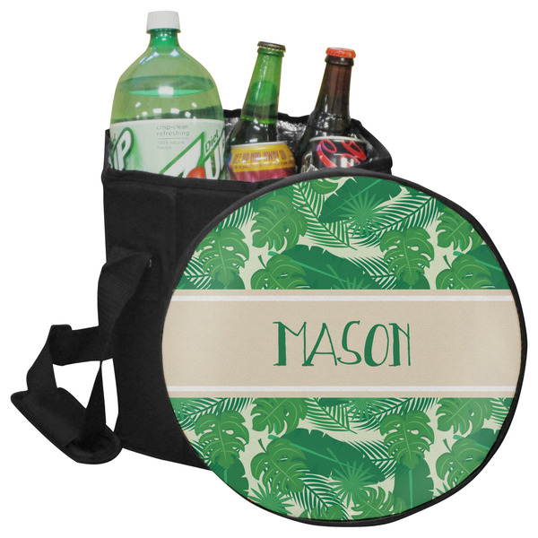 Custom Tropical Leaves #2 Collapsible Cooler & Seat (Personalized)