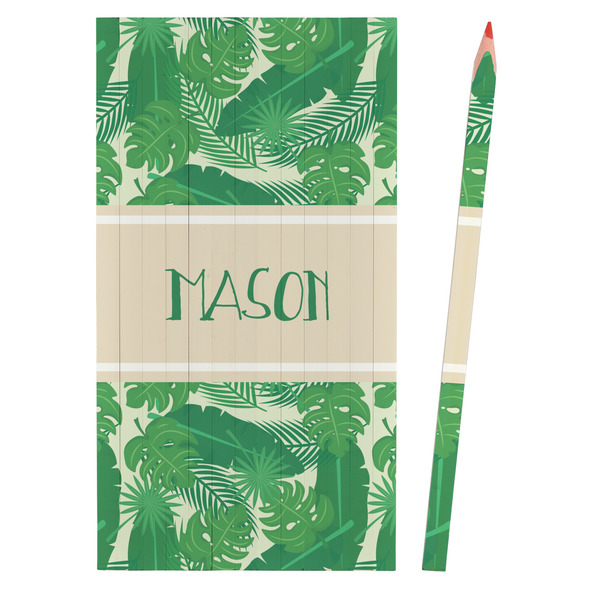 Tropical Leaves #2 Colored Pencils - Front View