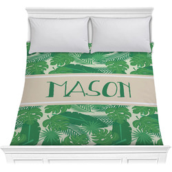 Tropical Leaves #2 Comforter - Full / Queen w/ Name or Text