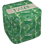Tropical Leaves #2 Cube Pouf Ottoman (Personalized)
