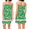 Tropical Leaves 2 Custom Bath Wrap - Front & Back View