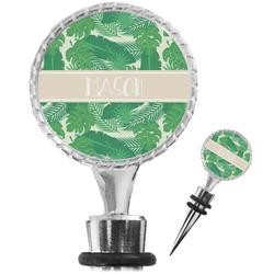 Tropical Leaves #2 Wine Bottle Stopper (Personalized)