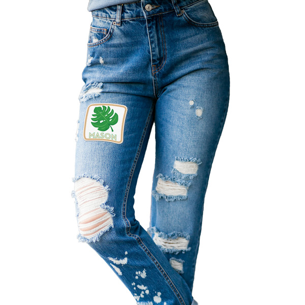 Tropical Leaves #2 Custom Shape Iron On Patches - L - single APPROVAL