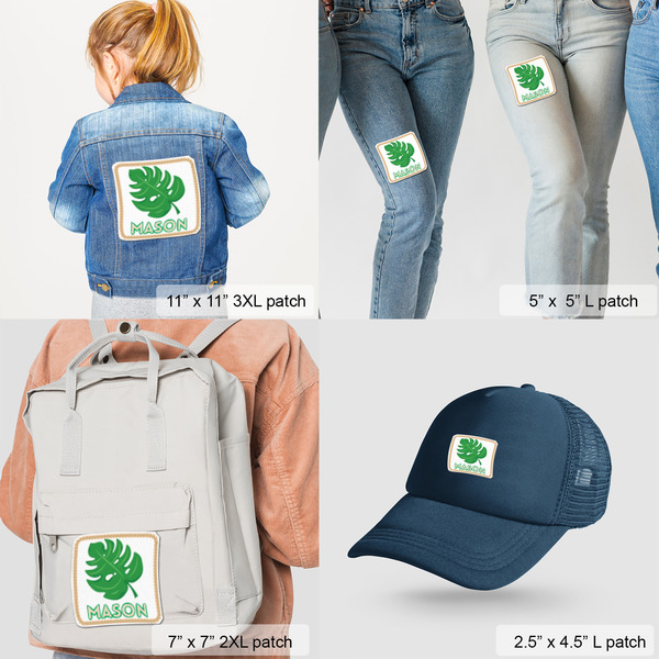 Tropical Leaves #2 Custom Shape Iron On Patches - LIFESTYLE