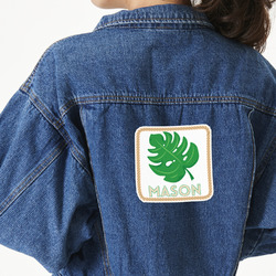 Tropical Leaves #2 Twill Iron On Patch - Custom Shape - X-Large (Personalized)
