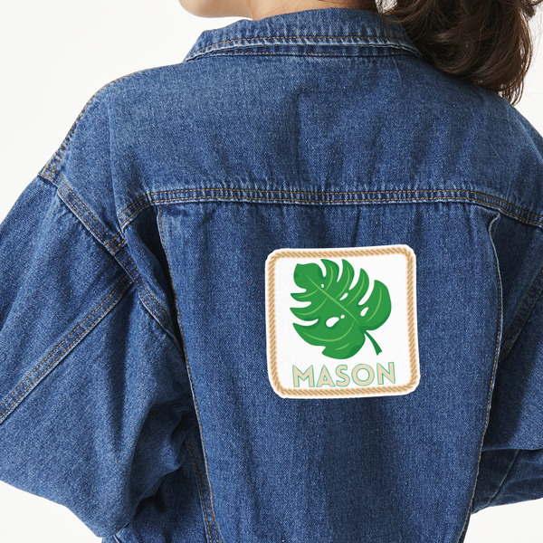 Custom Tropical Leaves #2 Twill Iron On Patch - Custom Shape - X-Large (Personalized)
