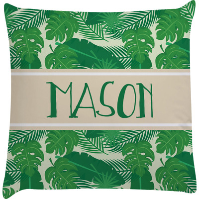 Tropical Leaves #2 Decorative Pillow Case w/ Name or Text
