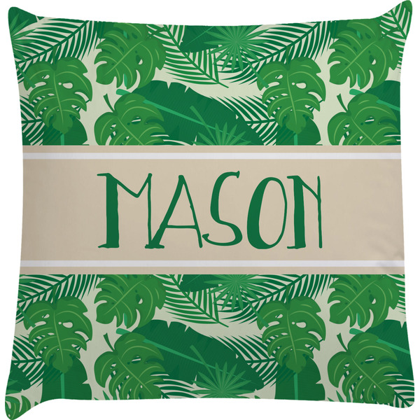 Custom Tropical Leaves #2 Decorative Pillow Case w/ Name or Text