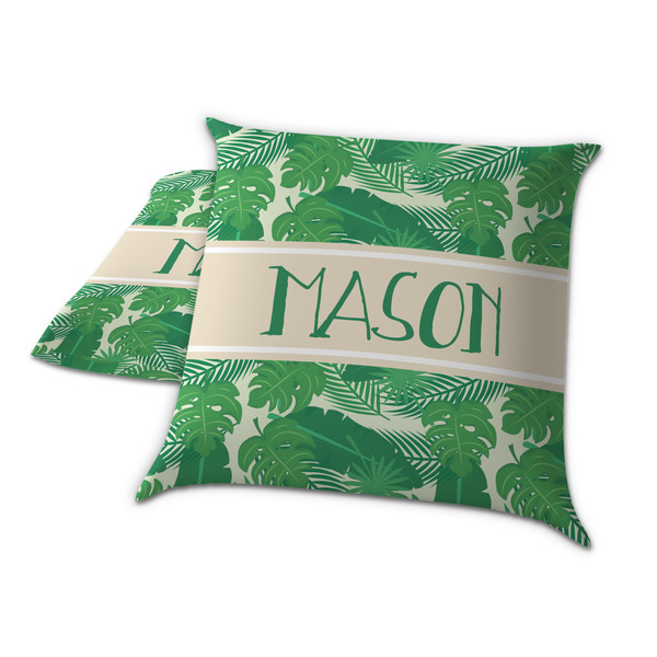 Tropical Leaves #2 Decorative Pillow Case - TWO