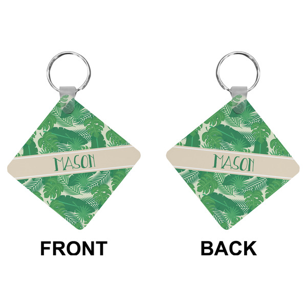 Tropical Leaves 2 Diamond Keychain (Front + Back)