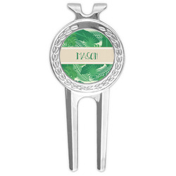 Tropical Leaves #2 Golf Divot Tool & Ball Marker (Personalized)