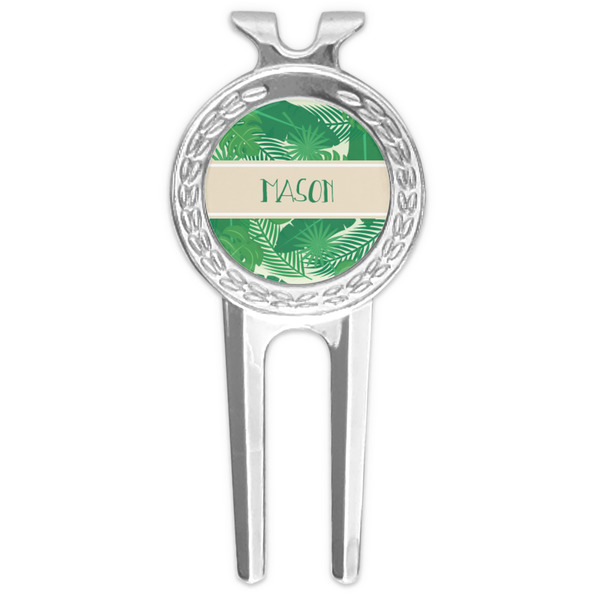 Custom Tropical Leaves #2 Golf Divot Tool & Ball Marker (Personalized)