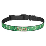 Tropical Leaves #2 Dog Collar - Medium (Personalized)