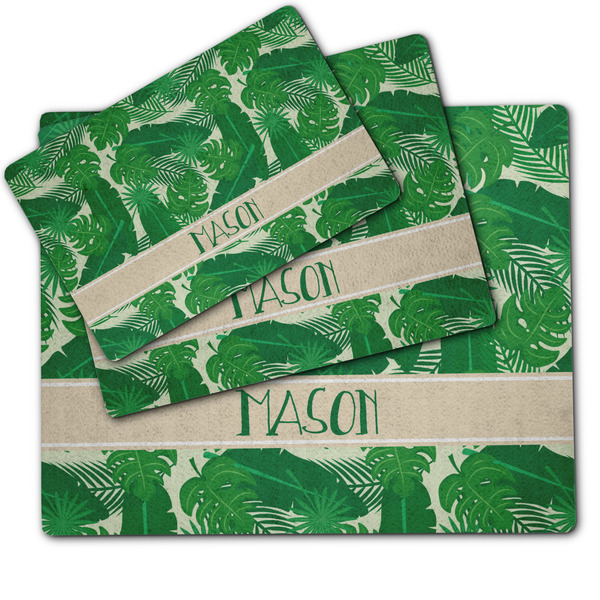 Tropical Leaves #2 Dog Food Mat - MAIN (sm, med, lrg)