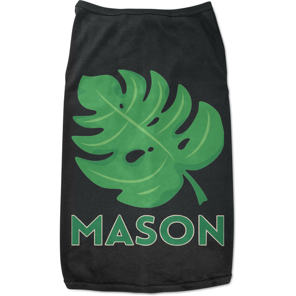 Custom Tropical Leaves #2 Black Pet Shirt (Personalized)