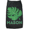 Tropical Leaves #2 Black Pet Shirt (Personalized)