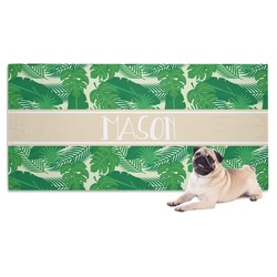Tropical Leaves #2 Dog Towel w/ Name or Text