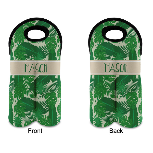 Tropical Leaves #2 Double Wine Tote - APPROVAL (new)